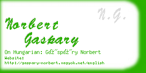 norbert gaspary business card